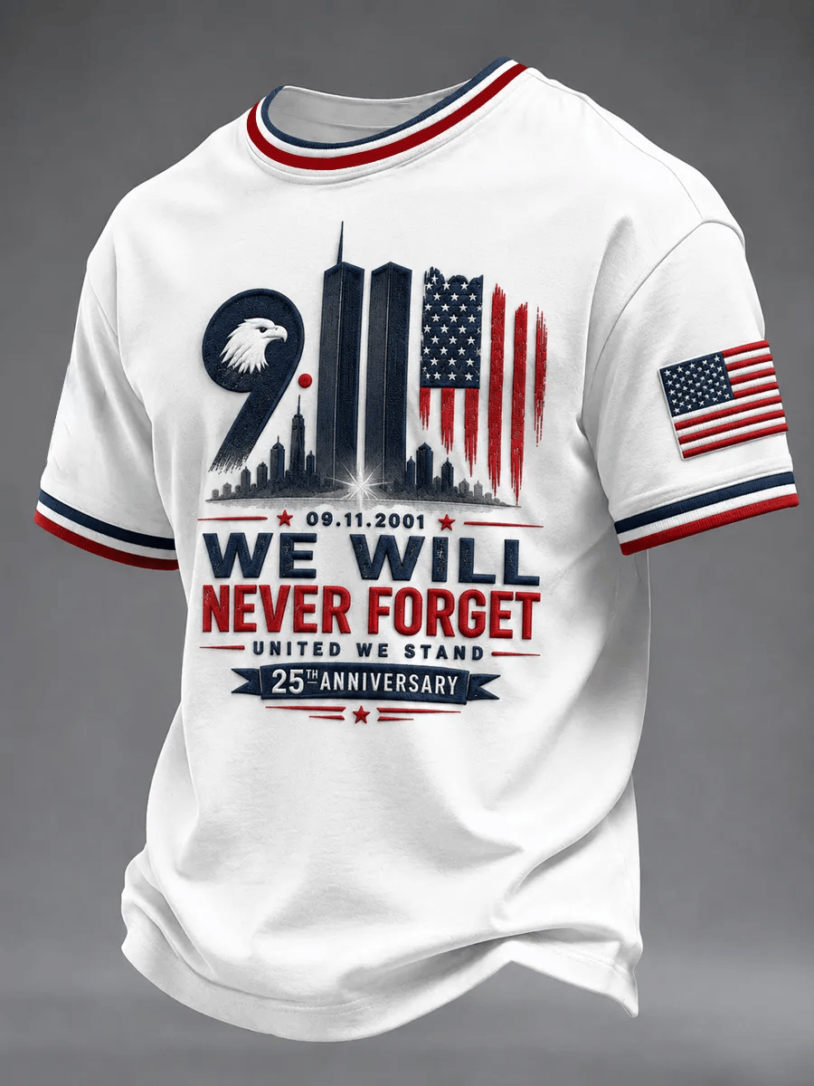 Men's 9.11 Never Forget Printing T-Shirts